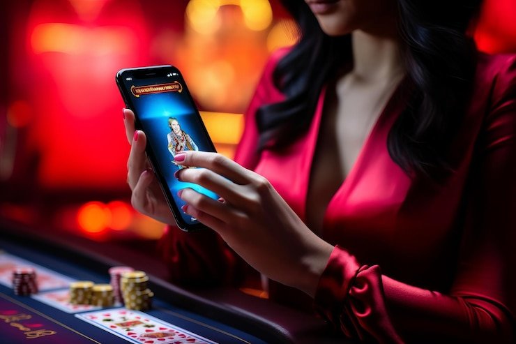 Pengguna dewasa meninjau hiburan online